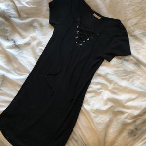 Black laced right dress